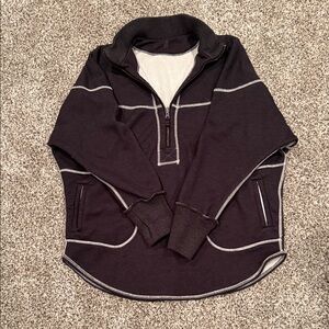 Women’s Black Sweater with Gray Accents